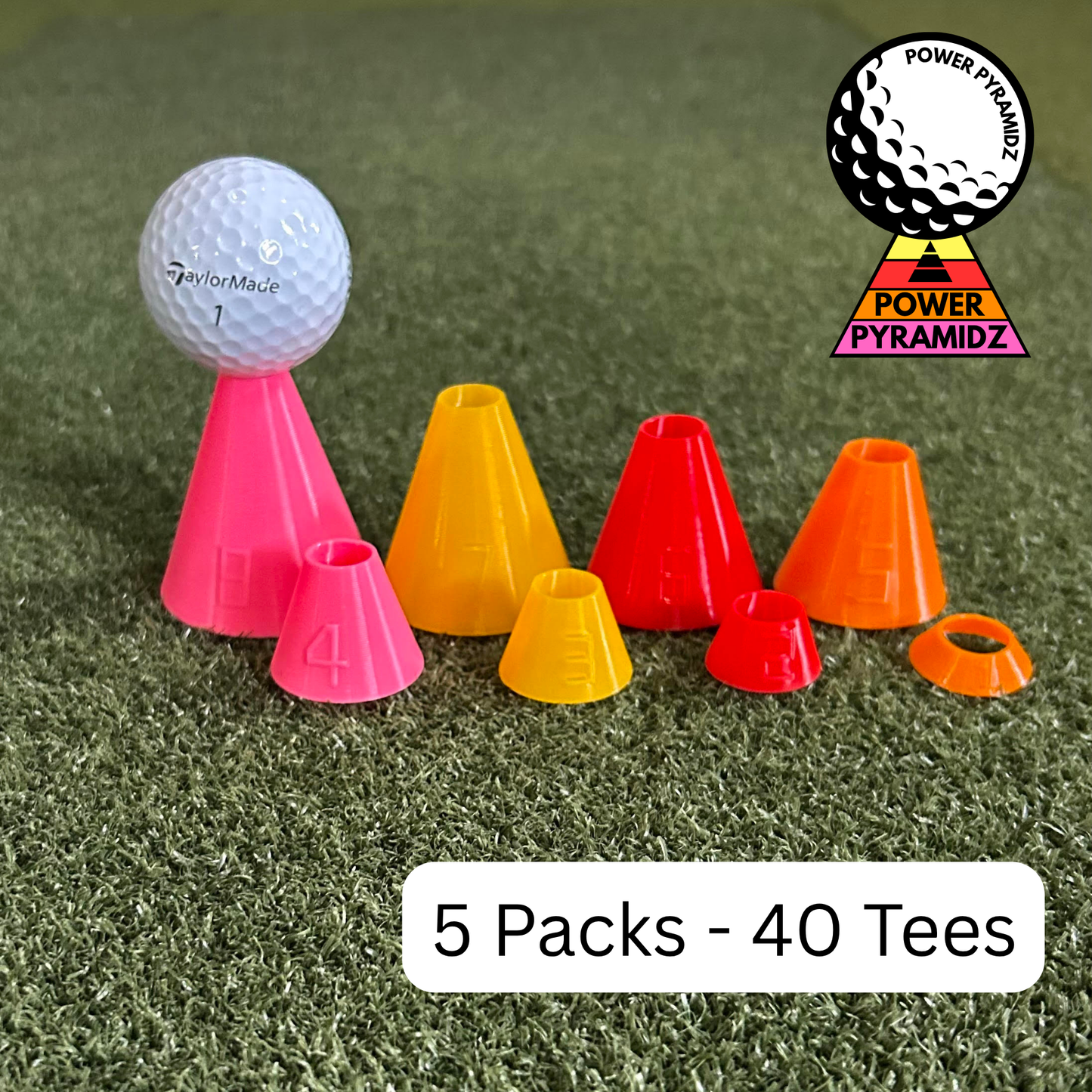 Power Pyramidz Golf Tees - Hole In One Pack
