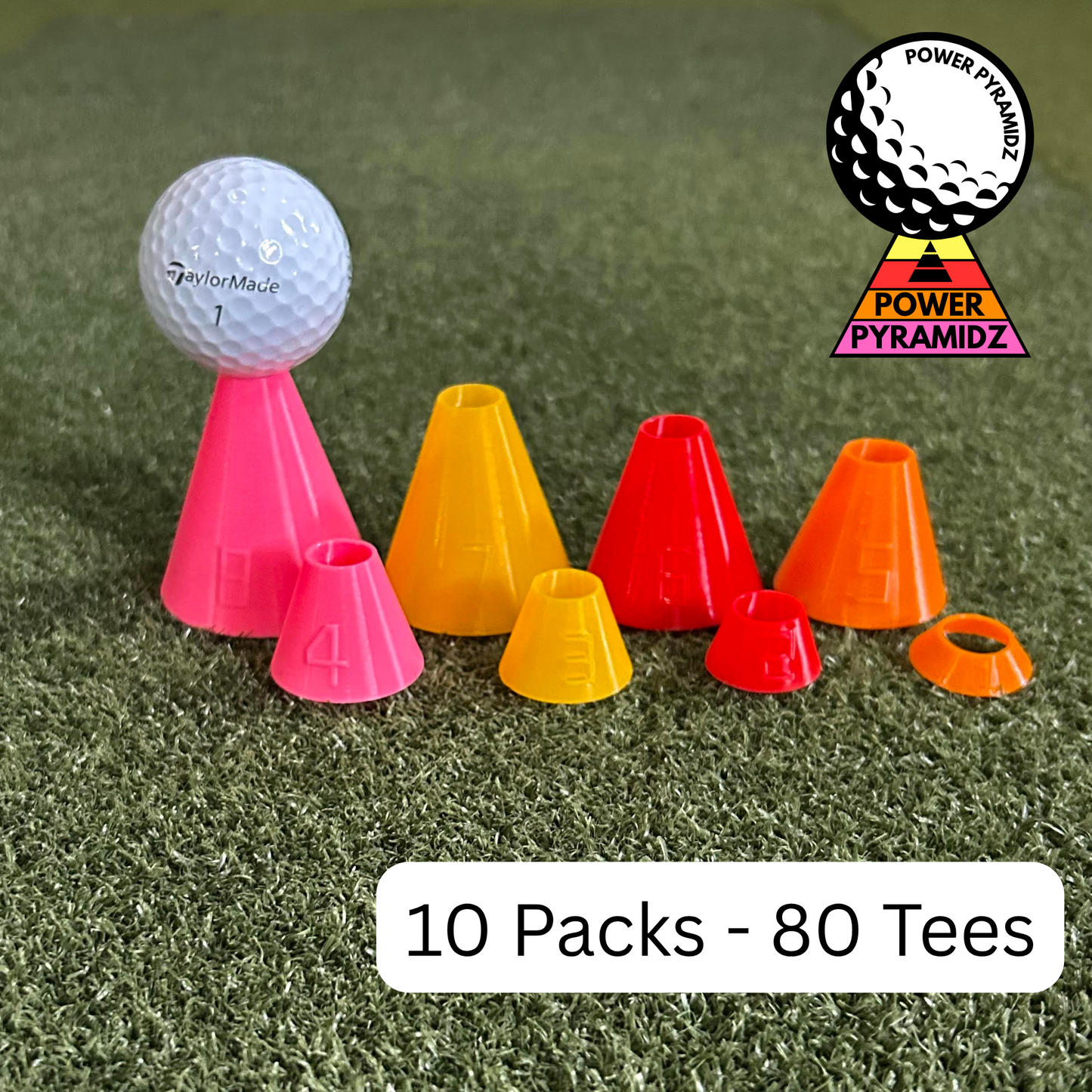 Power Pyramidz Golf Tees - Hole In One Pack