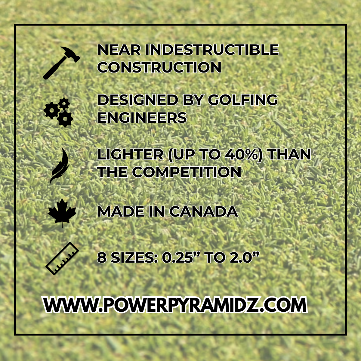 Power Pyramidz Golf Tees - Hole In One Pack